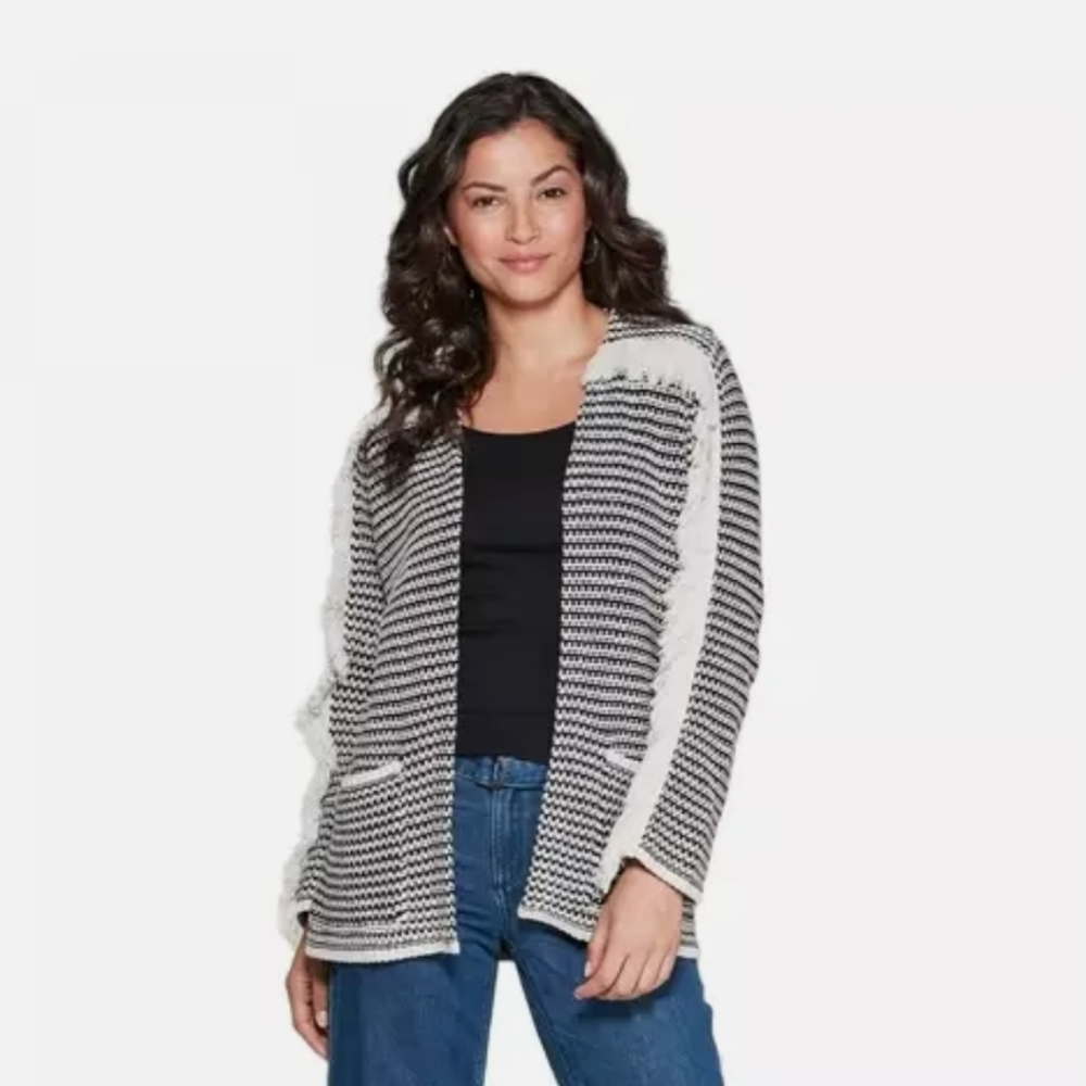 Cardigan Sweater Fringe XS Knox Rose